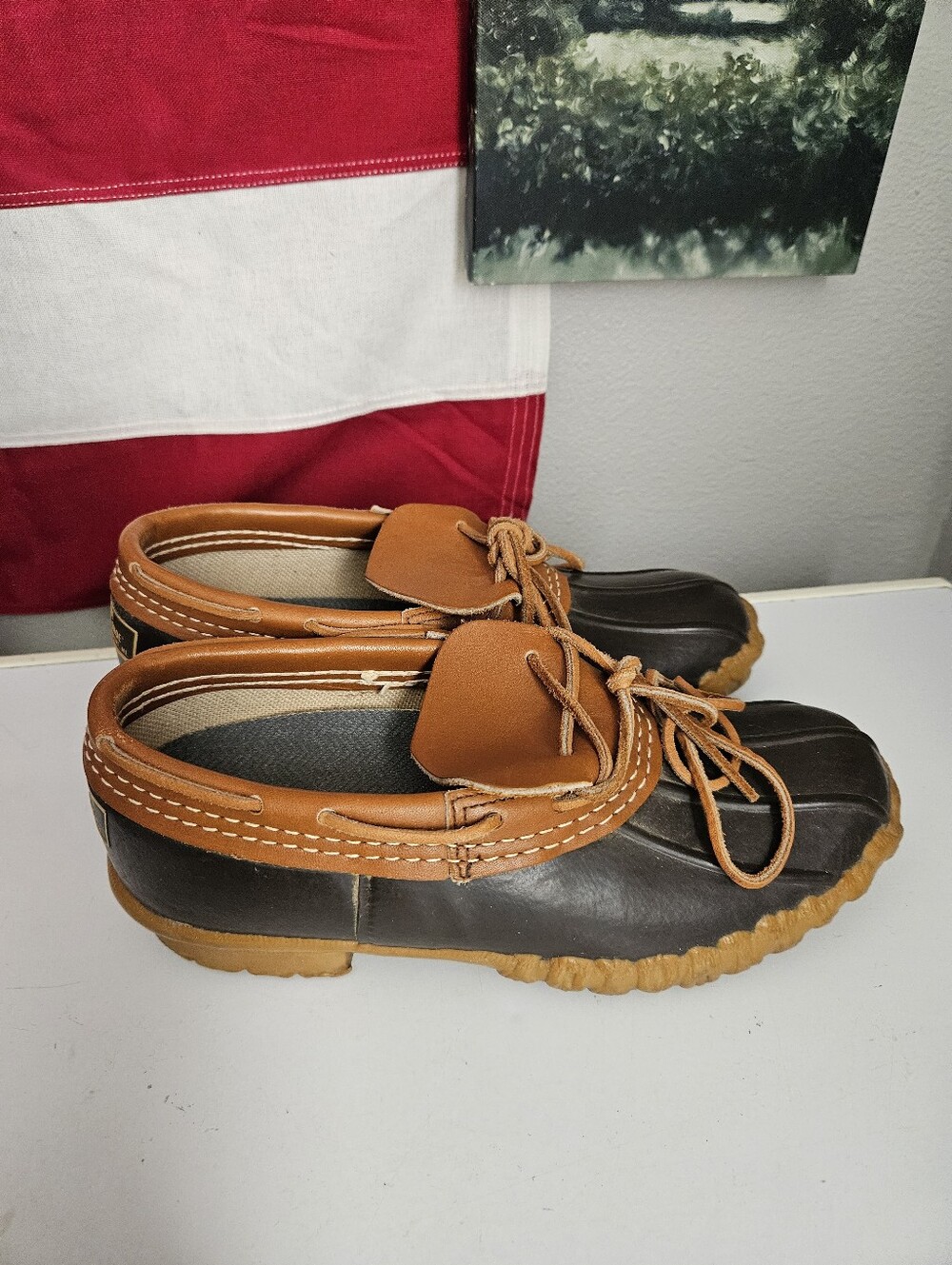 LL Bean  Rubber Moc Bootie Slip On Duck Bean Low Gumshoe Maine Hunting Boot 8 M